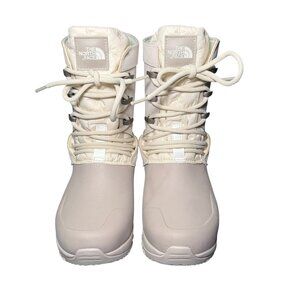 NWOT The North Face Women's Yukiona Mid Boots White Dune/ Silver Grey Size 6.5